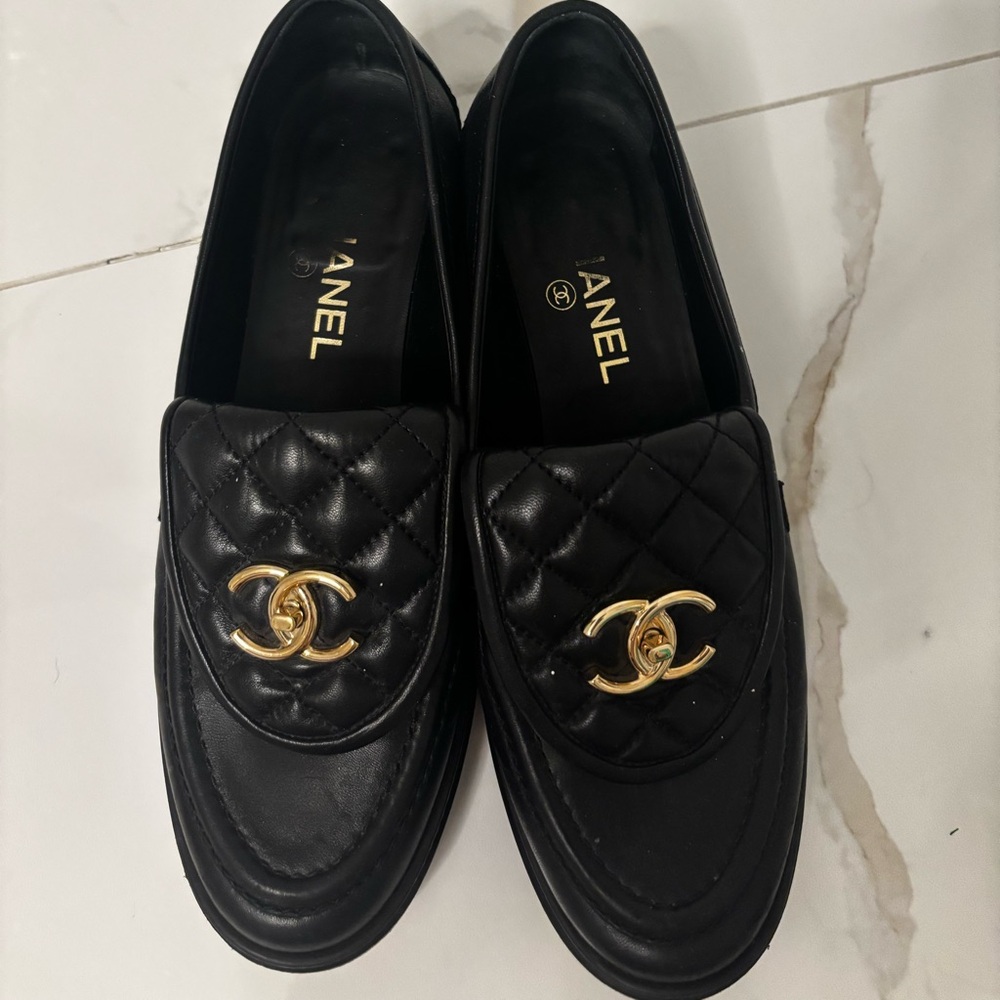 Chanel cc loafers